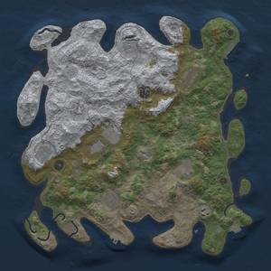 Thumbnail Rust Map: Procedural Map, Size: 4000, Seed: 623600778, 18 Monuments