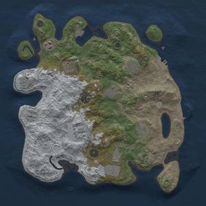 Thumbnail Rust Map: Procedural Map, Size: 3500, Seed: 2124831305, 17 Monuments