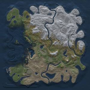 Thumbnail Rust Map: Procedural Map, Size: 4500, Seed: 650767640, 16 Monuments