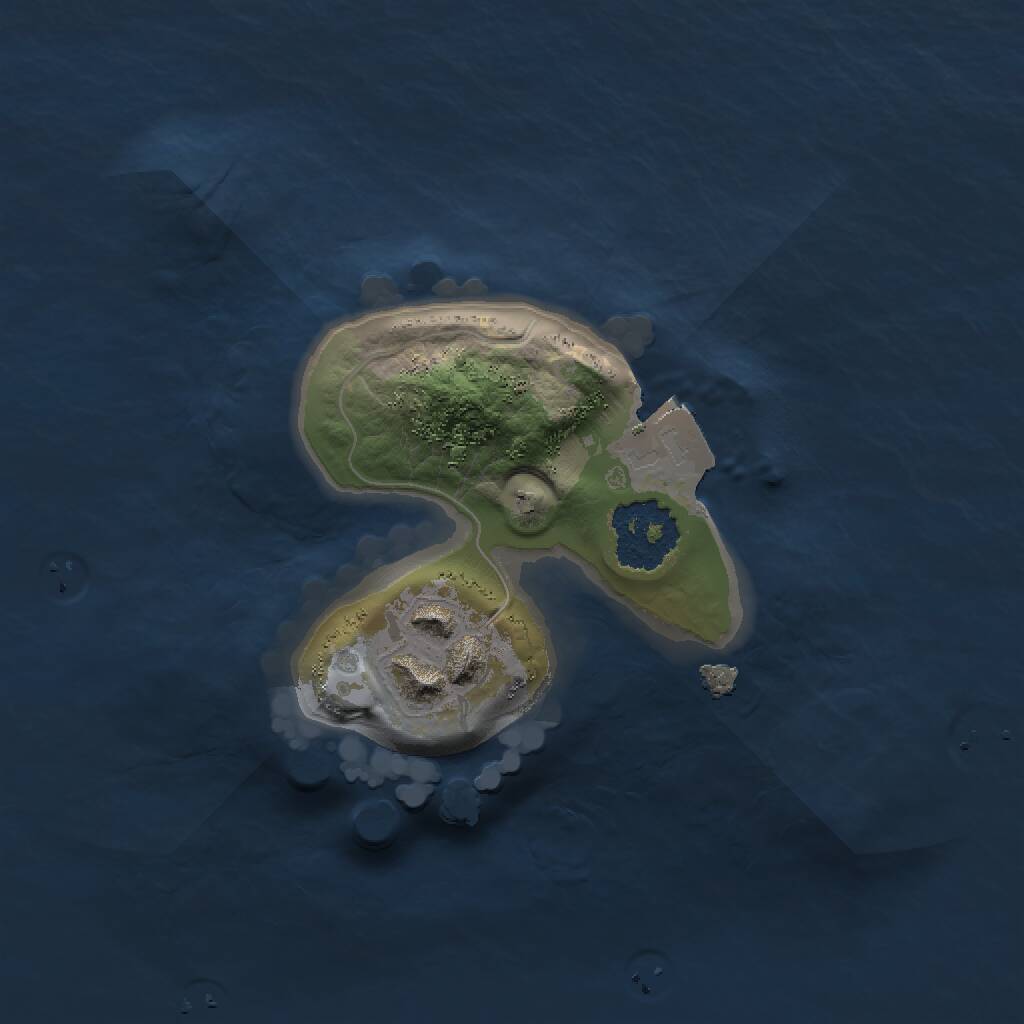 Rust Map: Procedural Map, Size: 1500, Seed: 821026624, 2 Monuments