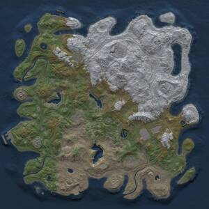 Thumbnail Rust Map: Procedural Map, Size: 4500, Seed: 4112023, 15 Monuments