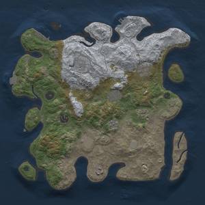 Thumbnail Rust Map: Procedural Map, Size: 3487, Seed: 1, 16 Monuments