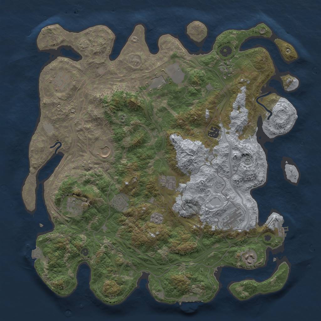 Rust Map: Procedural Map, Size: 4250, Seed: 139285932, 19 Monuments