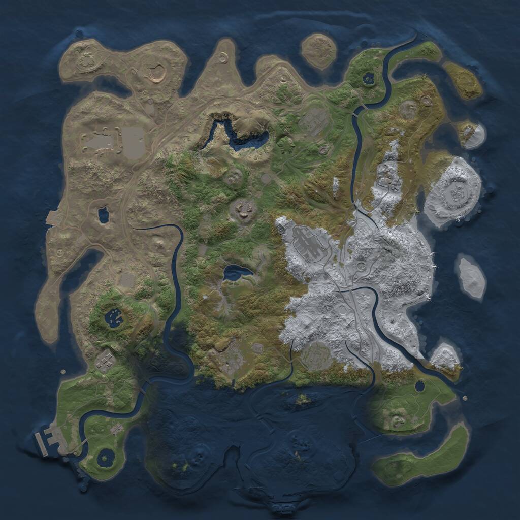 Rust Map: Procedural Map, Size: 4250, Seed: 139285932, 16 Monuments