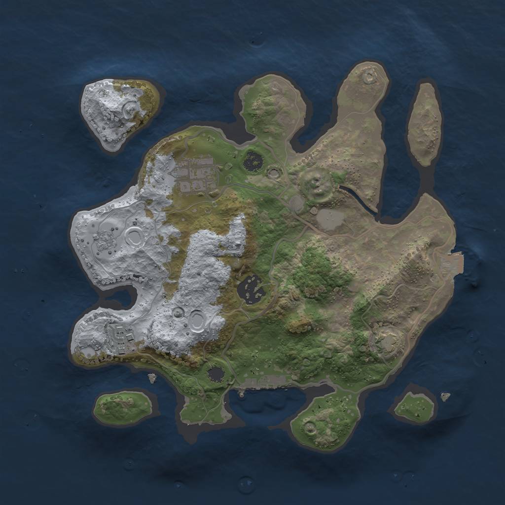Rust Map: Procedural Map, Size: 2700, Seed: 531088271, 9 Monuments