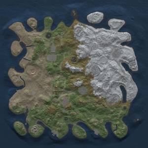 Thumbnail Rust Map: Procedural Map, Size: 4000, Seed: 927601590, 19 Monuments