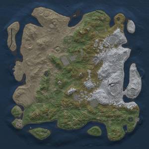 Thumbnail Rust Map: Procedural Map, Size: 4500, Seed: 2003493581, 19 Monuments