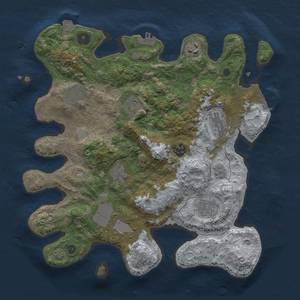 Thumbnail Rust Map: Procedural Map, Size: 3500, Seed: 213435261, 17 Monuments