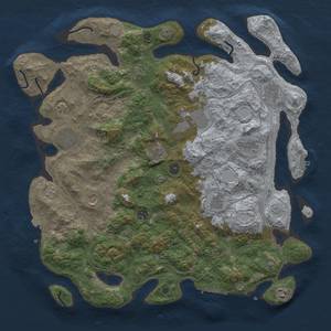 Thumbnail Rust Map: Procedural Map, Size: 4500, Seed: 1343044319, 19 Monuments