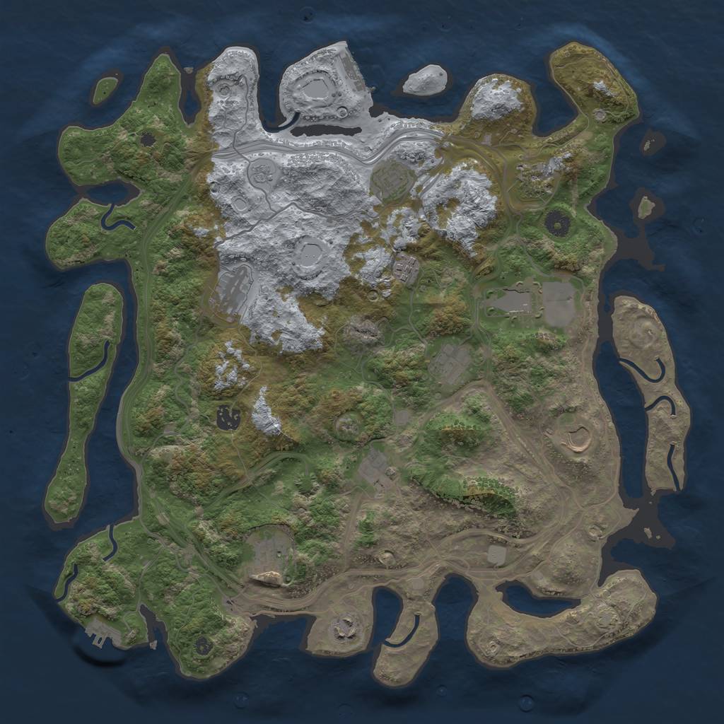 Rust Map: Procedural Map, Size: 4250, Seed: 1564234, 19 Monuments