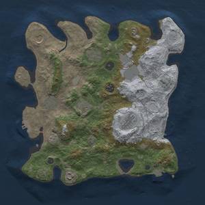 Thumbnail Rust Map: Procedural Map, Size: 3500, Seed: 2115526237, 17 Monuments