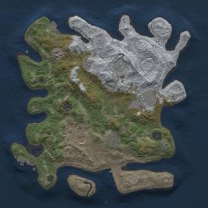 Thumbnail Rust Map: Procedural Map, Size: 3500, Seed: 2133800360, 14 Monuments