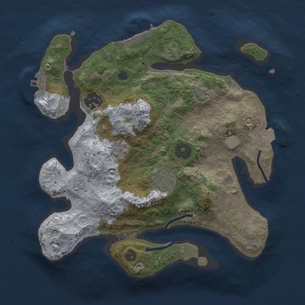 Rust Map: Procedural Map, Size: 2750, Seed: 928974179, 10 Monuments