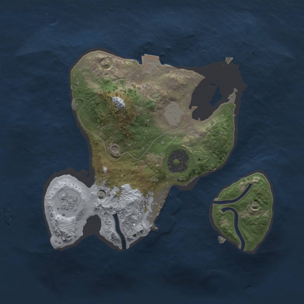 Rust Map: Procedural Map, Size: 2000, Seed: 7123713, 5 Monuments