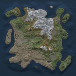 Thumbnail Rust Map: Procedural Map, Size: 3500, Seed: 55616406, 16 Monuments