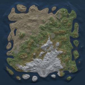 Thumbnail Rust Map: Procedural Map, Size: 4800, Seed: 600596470, 19 Monuments