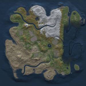 Thumbnail Rust Map: Procedural Map, Size: 3500, Seed: 1567220980, 15 Monuments