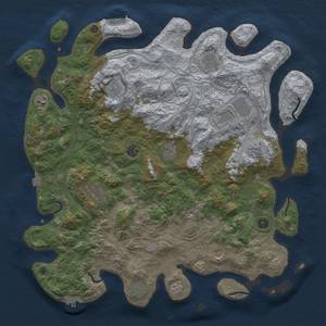 Thumbnail Rust Map: Procedural Map, Size: 4500, Seed: 824673, 19 Monuments