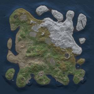 Thumbnail Rust Map: Procedural Map, Size: 3500, Seed: 4261606, 16 Monuments