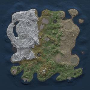 Thumbnail Rust Map: Procedural Map, Size: 3500, Seed: 2062636799, 17 Monuments