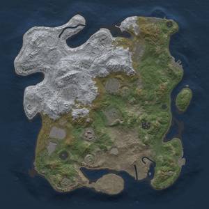 Thumbnail Rust Map: Procedural Map, Size: 3500, Seed: 1282435335, 16 Monuments