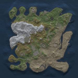 Thumbnail Rust Map: Procedural Map, Size: 3500, Seed: 442467088, 17 Monuments