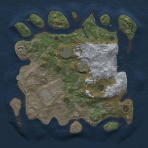 Thumbnail Rust Map: Procedural Map, Size: 3500, Seed: 1537045631, 14 Monuments