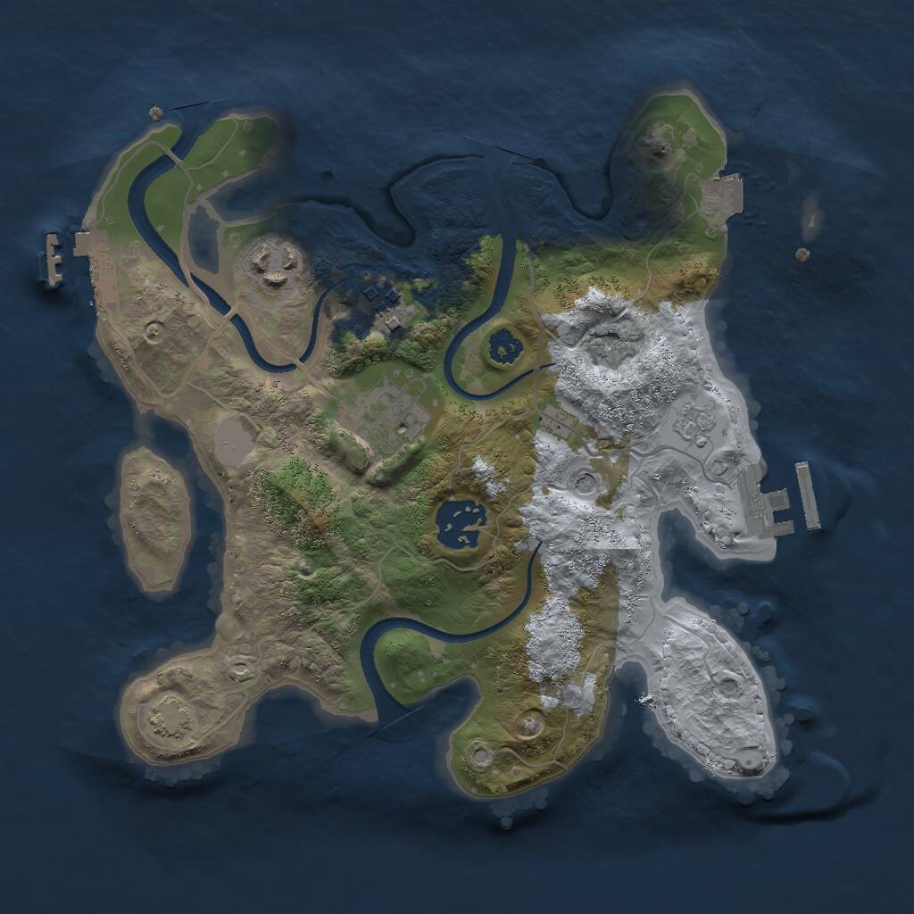 Rust Map: Procedural Map, Size: 2700, Seed: 1435729874, 10 Monuments