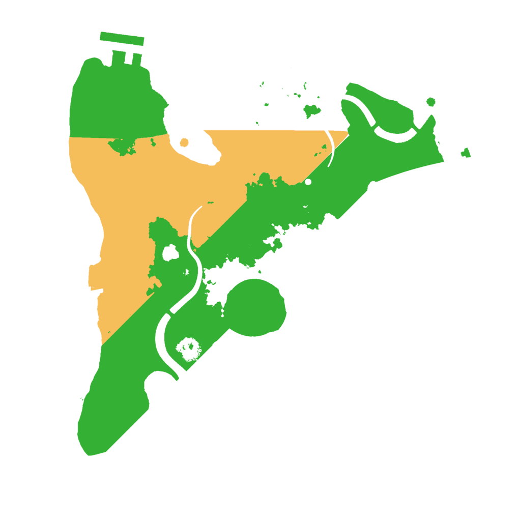 Biome Rust Map: Procedural Map, Size: 2400, Seed: 1952076792