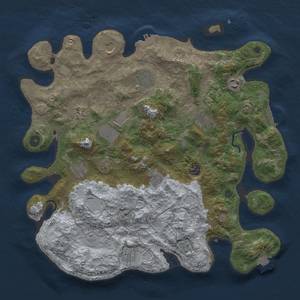 Thumbnail Rust Map: Procedural Map, Size: 4000, Seed: 1501681712, 19 Monuments