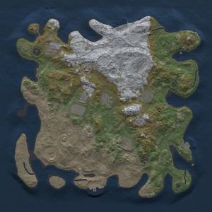 Thumbnail Rust Map: Procedural Map, Size: 4000, Seed: 84068179, 19 Monuments