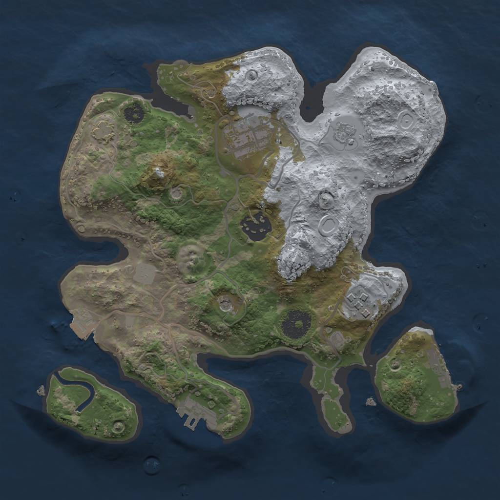 Rust Map: Procedural Map, Size: 2600, Seed: 1751596694, 11 Monuments