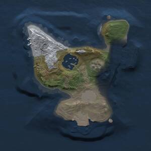 Thumbnail Rust Map: Procedural Map, Size: 1500, Seed: 2319, 3 Monuments