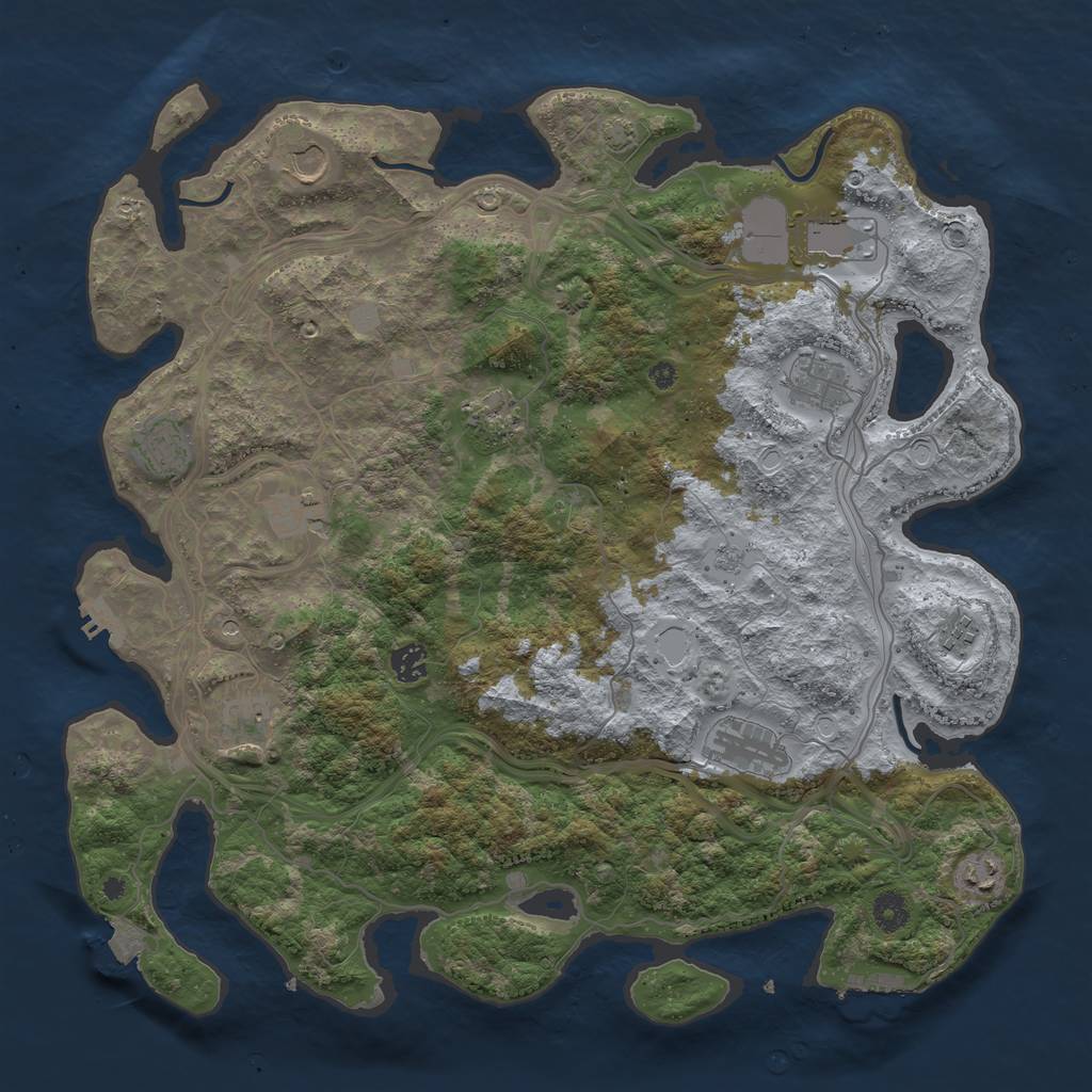 Rust Map: Procedural Map, Size: 4250, Seed: 5620324, 19 Monuments