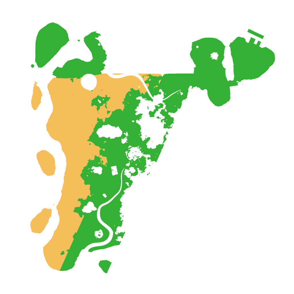 Biome Rust Map: Procedural Map, Size: 3500, Seed: 39443