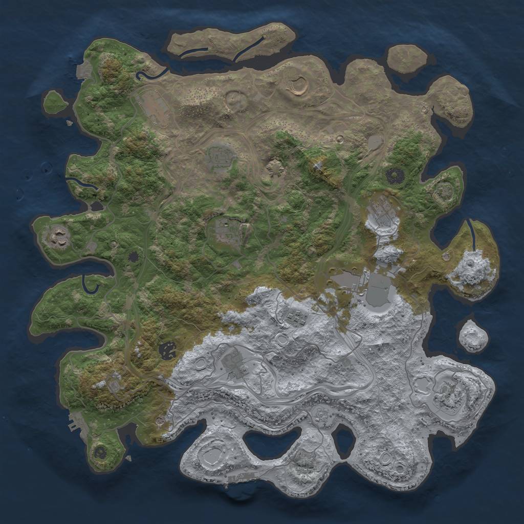 Rust Map: Procedural Map, Size: 4250, Seed: 857979686, 19 Monuments