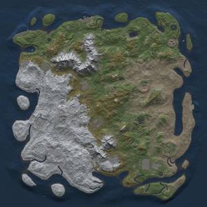 Thumbnail Rust Map: Procedural Map, Size: 5000, Seed: 2077818173, 19 Monuments