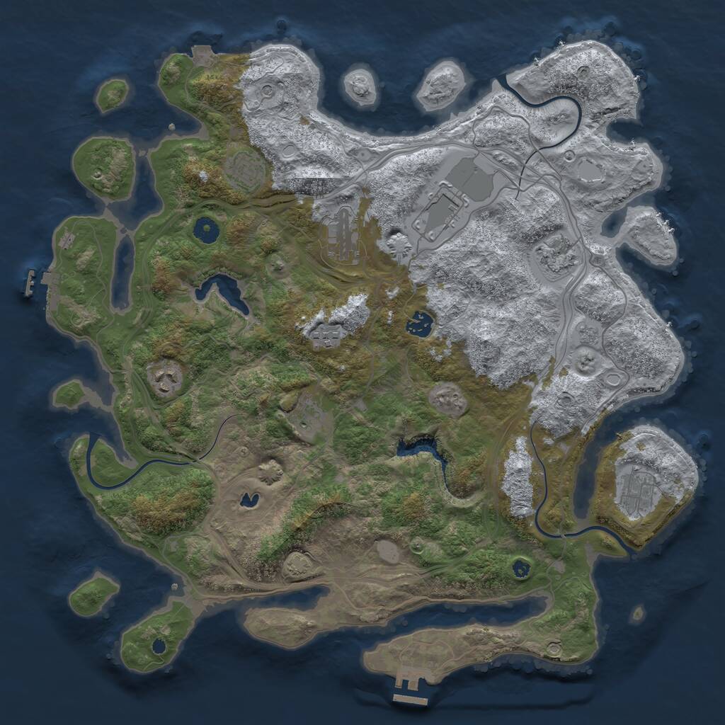 Rust Map: Procedural Map, Size: 4250, Seed: 1595408641, 15 Monuments