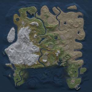 Thumbnail Rust Map: Procedural Map, Size: 4500, Seed: 348186193, 16 Monuments