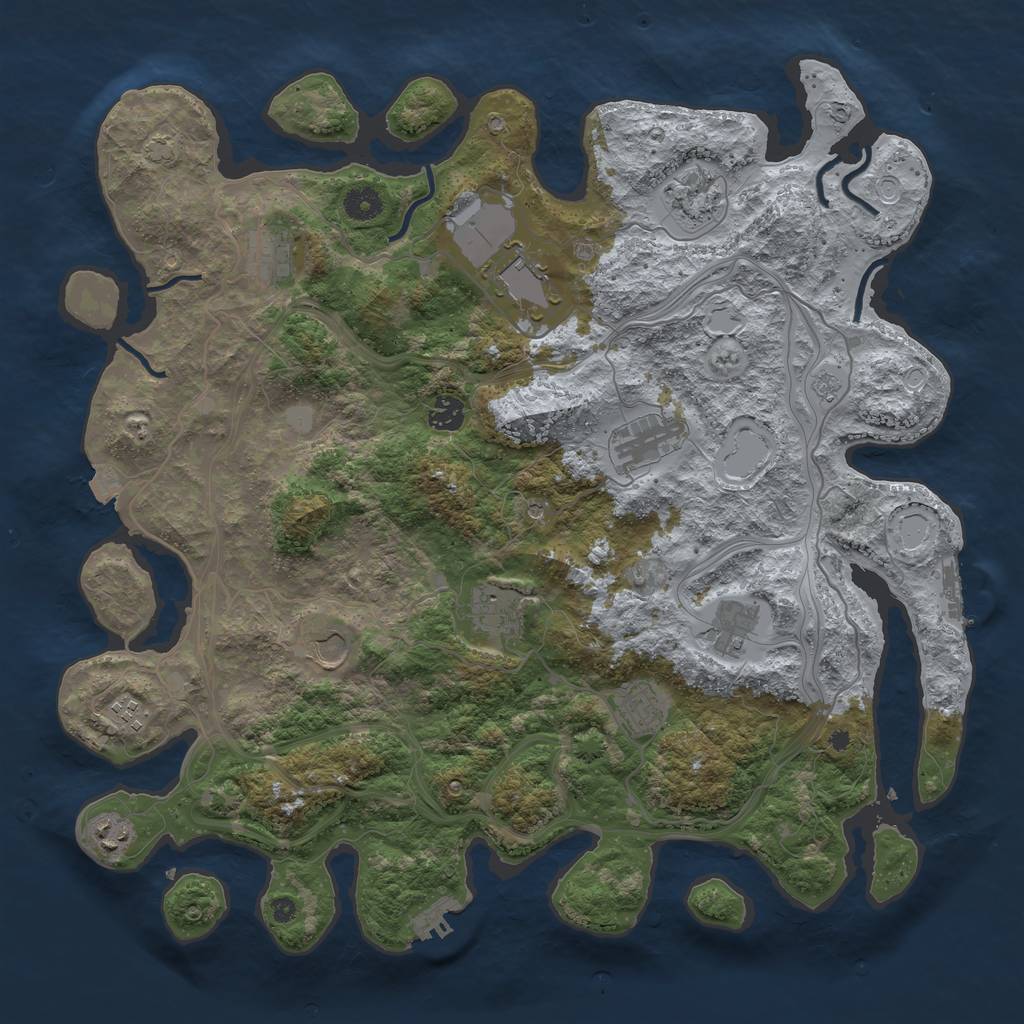 Rust Map: Procedural Map, Size: 4250, Seed: 1289663525, 19 Monuments