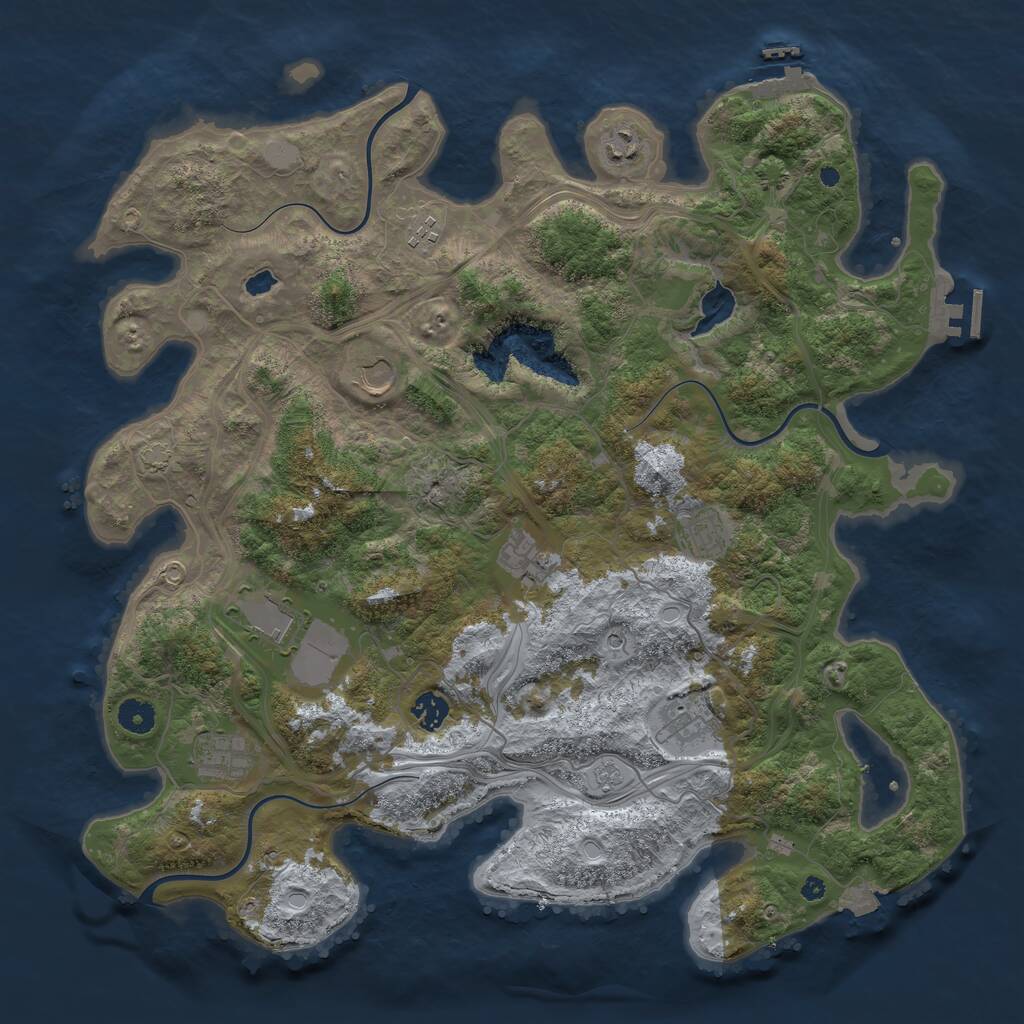 Rust Map: Procedural Map, Size: 4250, Seed: 9622, 15 Monuments