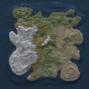 Thumbnail Rust Map: Procedural Map, Size: 3500, Seed: 1257224009, 17 Monuments