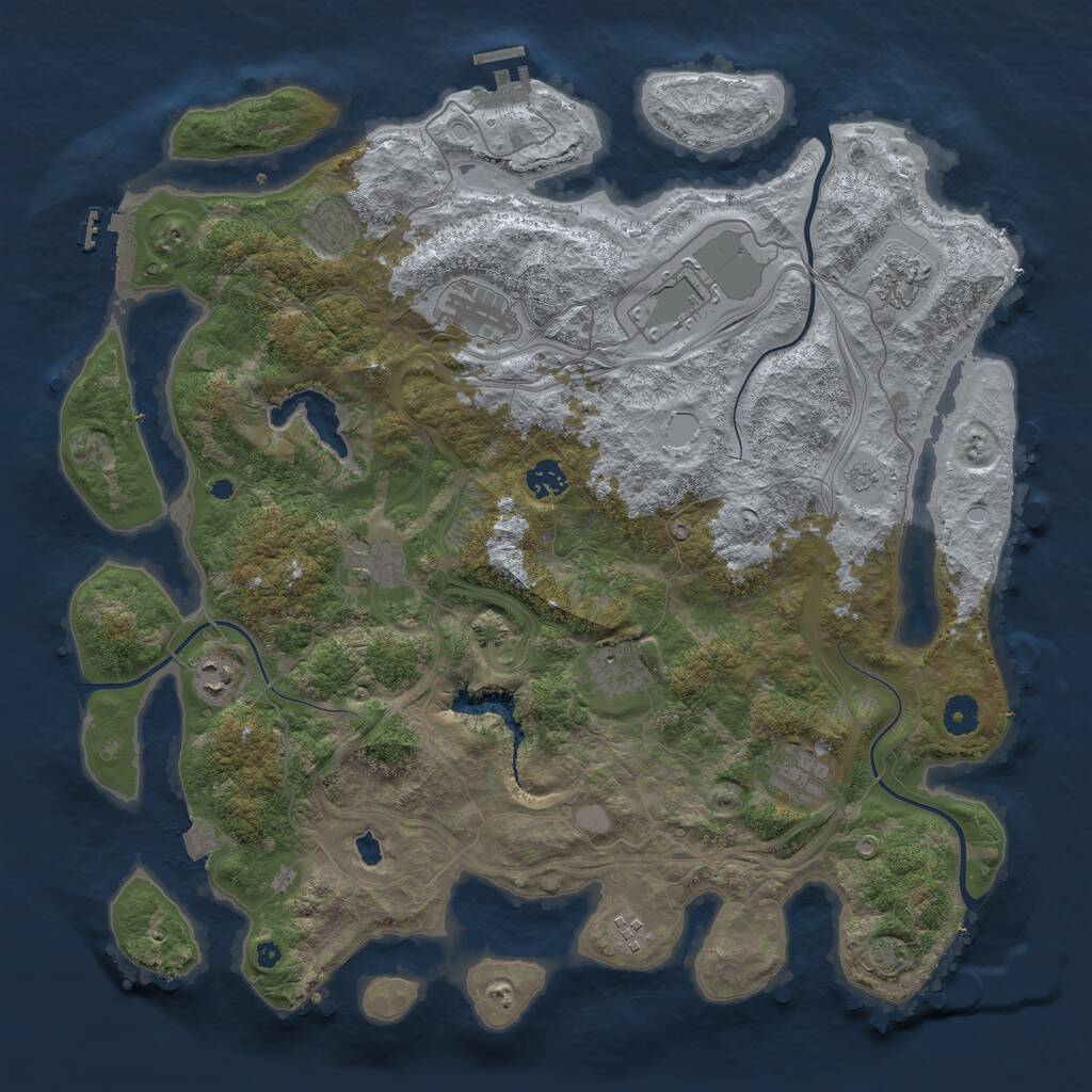 Rust Map: Procedural Map, Size: 4250, Seed: 9673, 15 Monuments