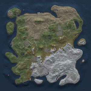 Thumbnail Rust Map: Procedural Map, Size: 4000, Seed: 898989, 19 Monuments