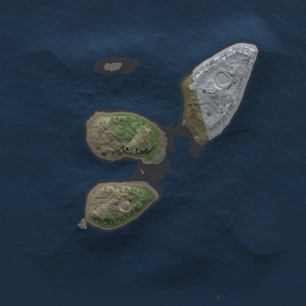 Rust Map: Procedural Map, Size: 1600, Seed: 1365, 3 Monuments