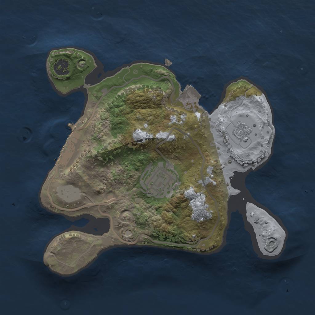 Rust Map: Procedural Map, Size: 2000, Seed: 572791918, 6 Monuments