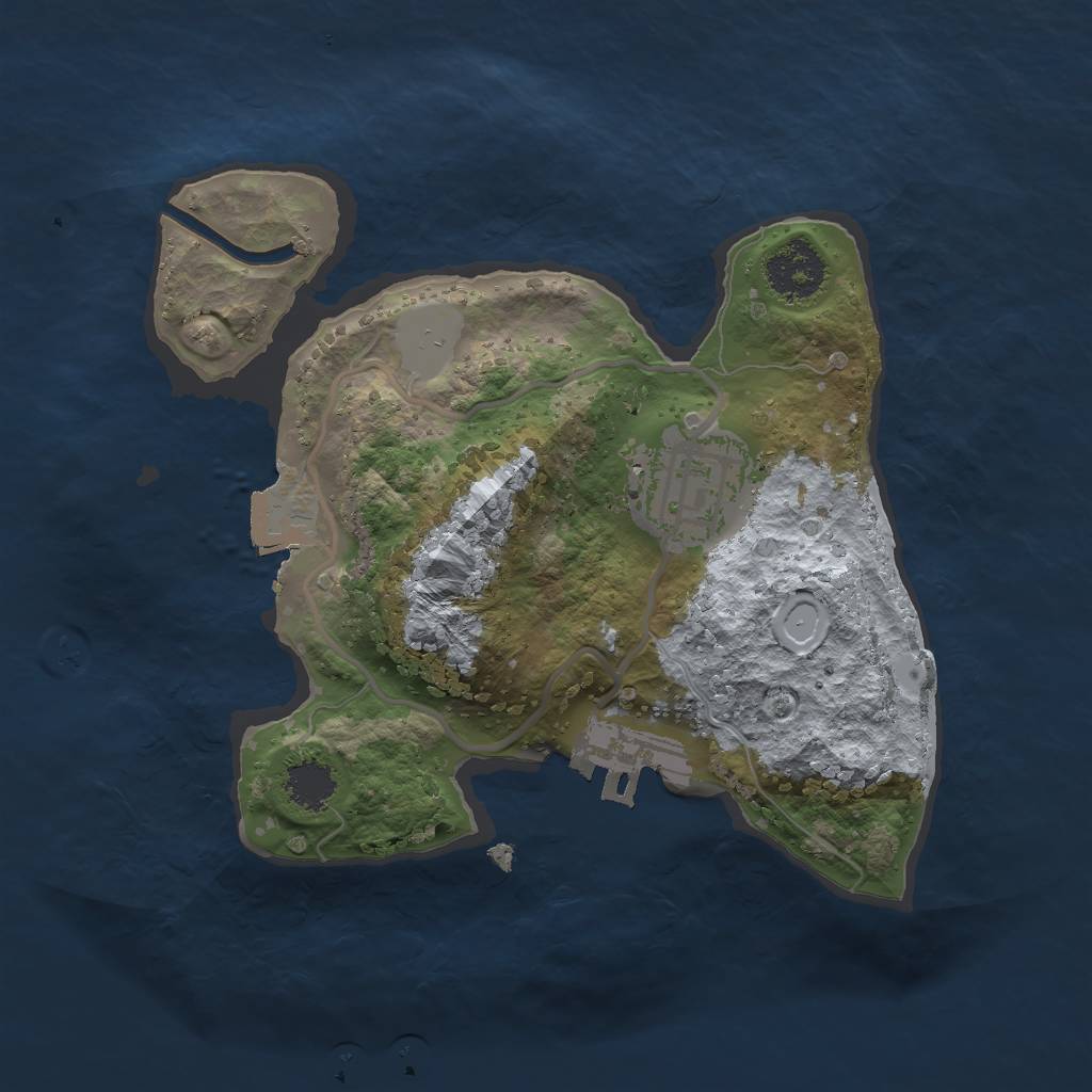 Rust Map: Procedural Map, Size: 2000, Seed: 805748197, 5 Monuments