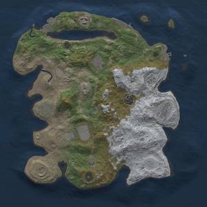 Thumbnail Rust Map: Procedural Map, Size: 3500, Seed: 6598656, 17 Monuments