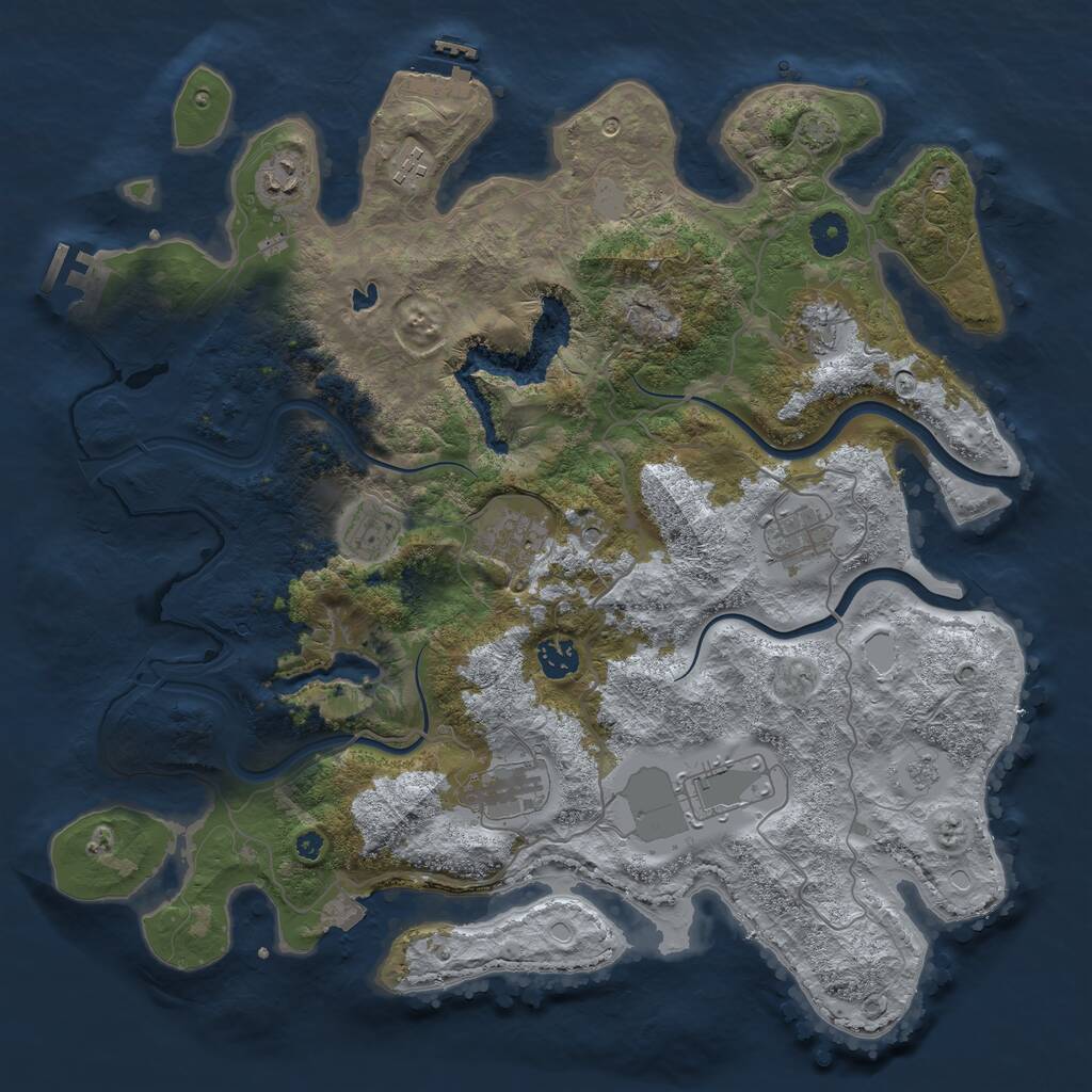 Rust Map: Procedural Map, Size: 4000, Seed: 431182062, 15 Monuments