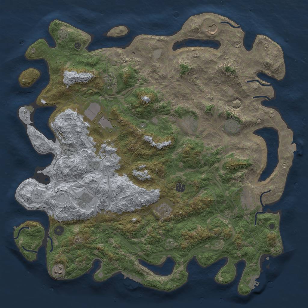 Rust Map: Procedural Map, Size: 4700, Seed: 867064655, 19 Monuments